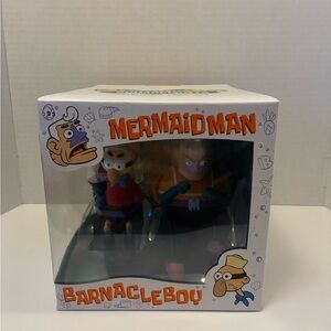 Kid Robot Mermaidman Barnacleboy Vinyl Figure SpongeBob SquarePants Nickelodeon